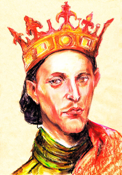 Μια σειρά από βασιλιάδες της Ευρώπης. Louis IX ο Άγιος - Βασιλιάς της Γαλλίας Εκπρόσωπος της Δυναστείας Καπέτιος. Καθαγιασμένο από την Καθολική Εκκλησία. - Φωτογραφία, εικόνα