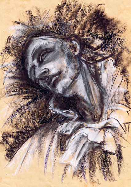 A series of great composers. Wolfgang Amadeus Mozart, Chrysostom Wolffang Amadeus Mozart (Salzburg, Vienna) - Austrian composer and virtuoso musician. Drawing of a dead composer. - Photo, Image