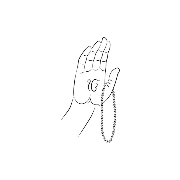 Vector Illustratie voor Guru Nanak Jayanti de geboortedag van Guru Nanak dev ji. Abstract ontwerp. - Vector, afbeelding