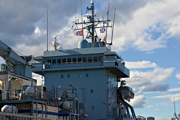 Německá zásobovací válečná loď Oste kotvící v přístavu Oslo.  - Fotografie, Obrázek