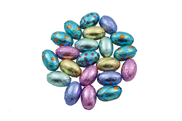 Colorful easter chocolate eggs - Foto, imagen