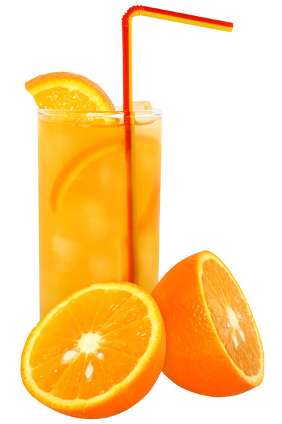 Cocktail appelsiinimehulla ja jääkuutioilla
. - Valokuva, kuva