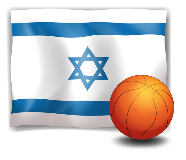 Le drapeau d'Israël au dos d'une balle
 - Vecteur, image