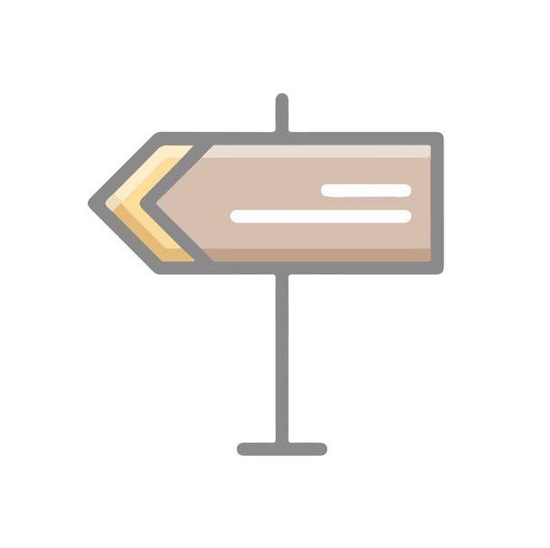 Напрямок дорожній знак значок символ Білборд ілюстрація в плоскому і сучасному стилі
 - Фото, зображення