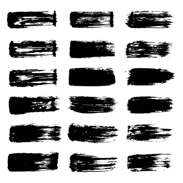 Vector black ink brush stroke.Grunge texture brush. - Vector, Image