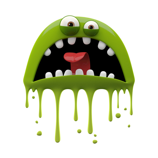 Verde monstro assustado
 - Foto, Imagem