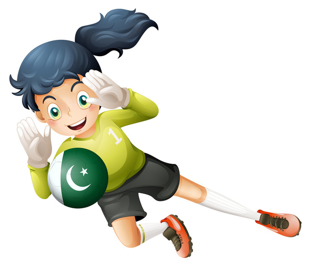 A soccer player from Pakistan - Vector, Image