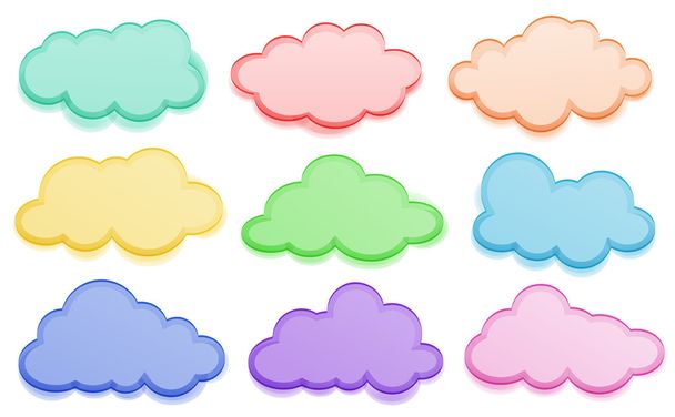 barevné mraky - Vektor, obrázek