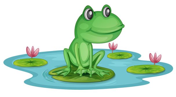 Un étang avec une grenouille
 - Vecteur, image