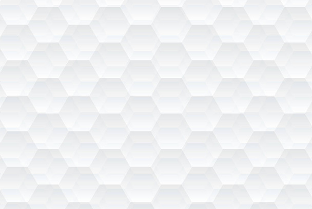 Abstraktní textura bílých šestiúhelníků. Abstraktní světlé šestihranné pozadí. Stylový a kreativní vzor pozadí design - Vektor, obrázek