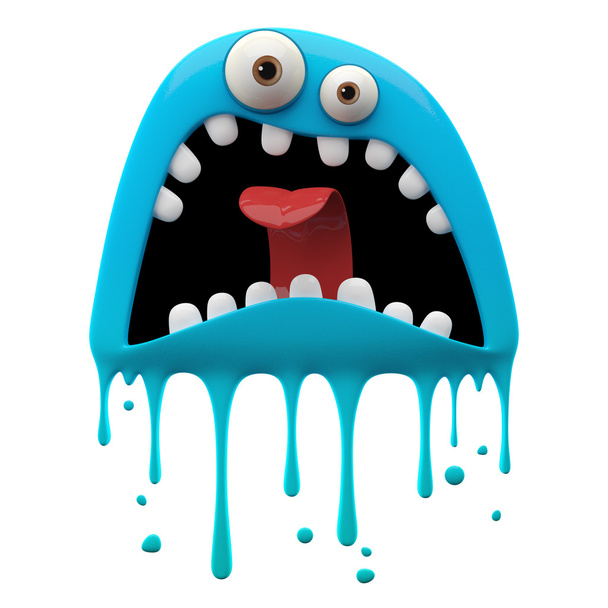 Azul gritando monstro
 - Foto, Imagem