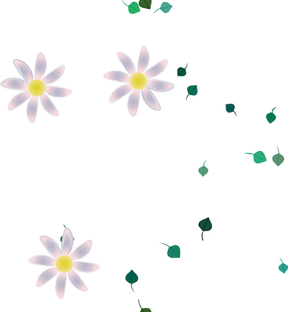 barevné květiny a listy na pozadí - Vektor, obrázek