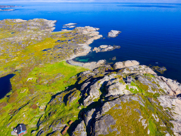 Beautiful arctic summer landscape on Barents sea shoreline - Foto, Imagen