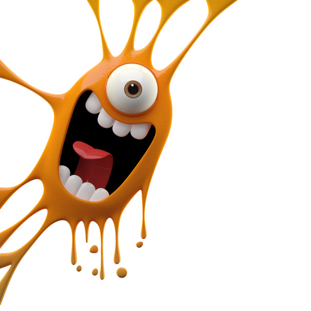 Orange excited monster - Photo, Image