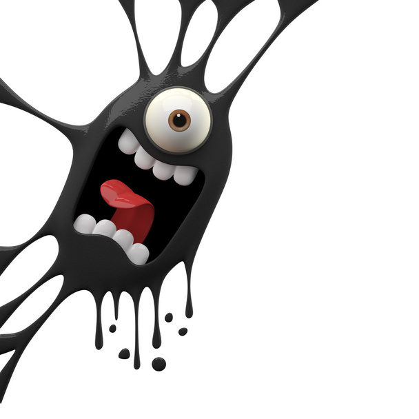 Monstruo negro gritando
 - Foto, imagen