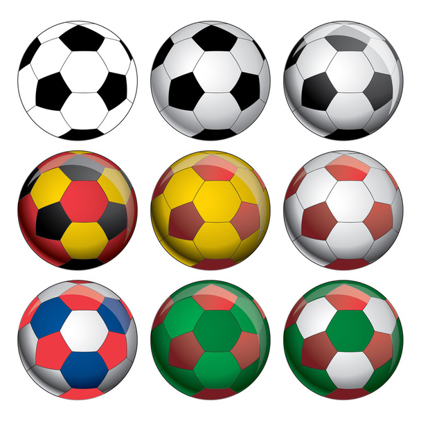 Soccer Balls - Vetor, Imagem