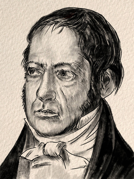 Beroemde wetenschappers Series. Georg Wilhelm Friedrich Hegel - Duitse filosoof, een van de makers van de filosofie van het Duitse idealisme - Foto, afbeelding