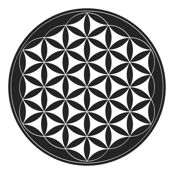 vector icon with ancient symbol flower of life for your project - Vector, Image