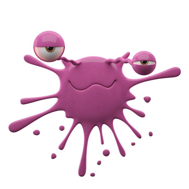 Violet monster met verschillende richting ogen - Foto, afbeelding