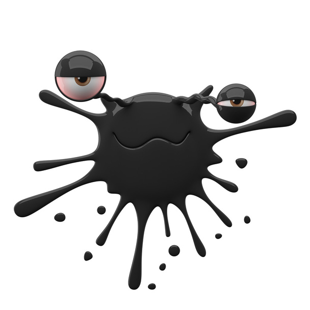Monstruo negro con diferentes ojos de dirección
 - Foto, Imagen