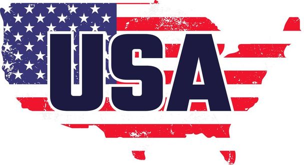 USA on the white background. Vector illustration - Vector, Image