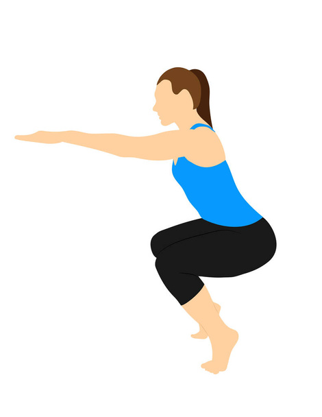 Yoga fitness pose για το σπίτι σας εκπαίδευση και διαλογισμό - Φωτογραφία, εικόνα