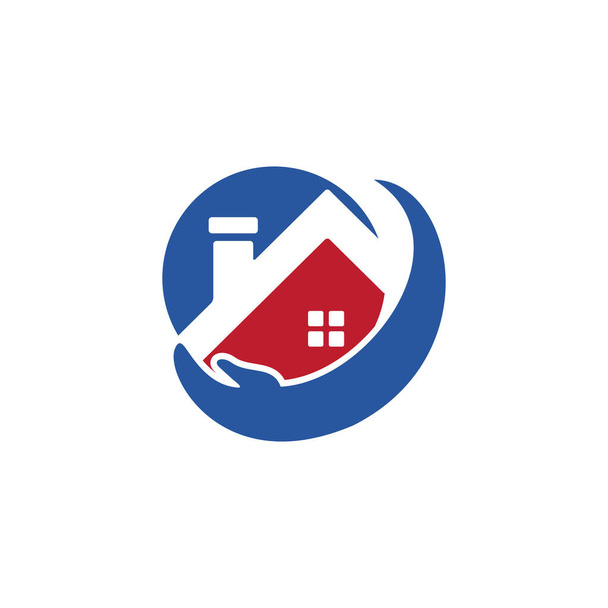Дизайн векторного логотипа. Уход за недвижимостью, шаблон логотипа дома и недвижимости. - Вектор,изображение