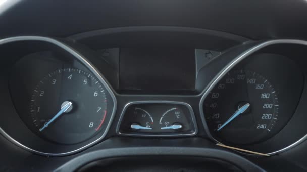 Turning on the car dashboard - Footage, Video