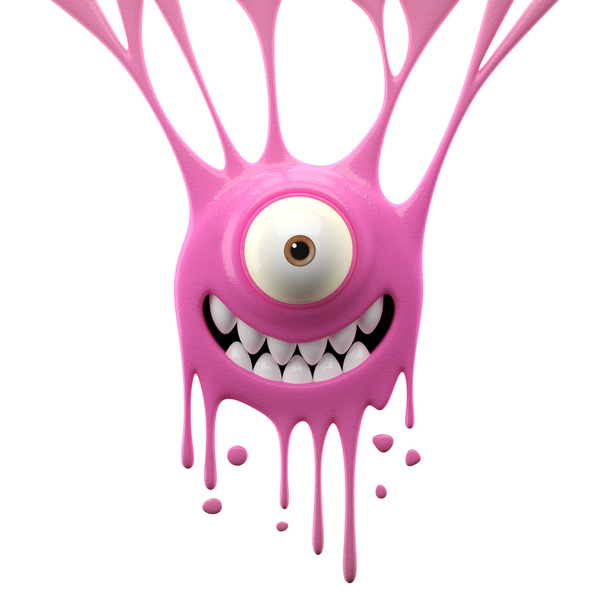rózsaszín örömteli monster fityeg - Fotó, kép