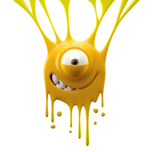 Dangle yellow cute monster - Foto, afbeelding