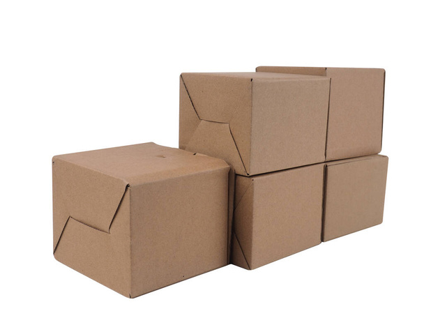 Blank Box Karton, Schachtel isoliert auf weißem Hintergrund. - Foto, Bild