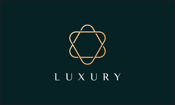Abstract line driehoekig logo in moderne en luxe stijl - Vector, afbeelding
