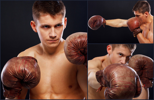 ボクシングの若い男 - 写真・画像