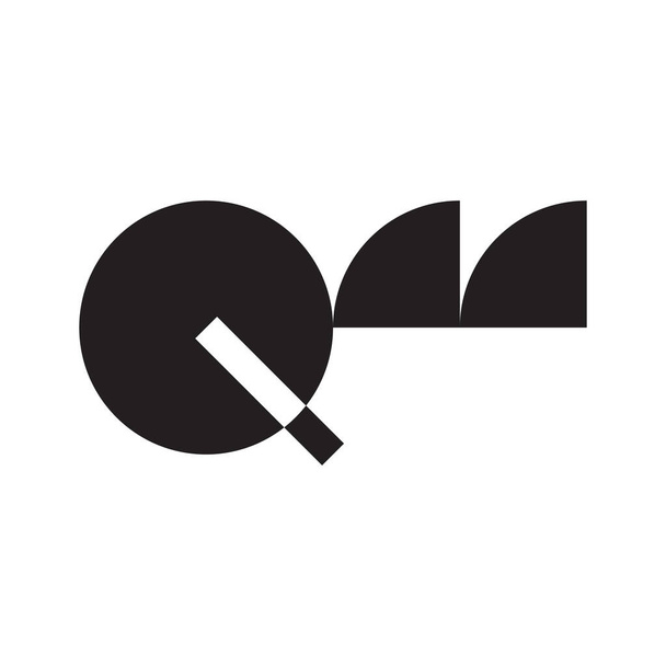 qm Anfangsbuchstaben Vektor Logo Symbol - Vektor, Bild