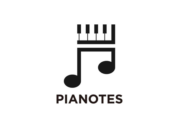 Klaviermusik Komponist Logo Design Inspiration - Vektor, Bild