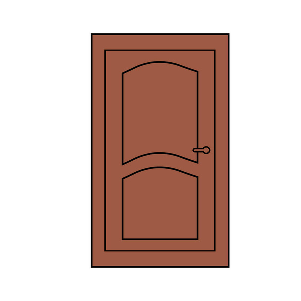Objeto isolado de porta e logotipo frontal - Foto, Imagem