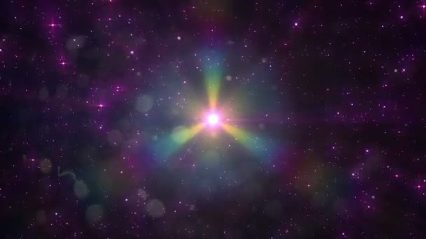 étoiles volent dans l'espace abstrait - Séquence, vidéo