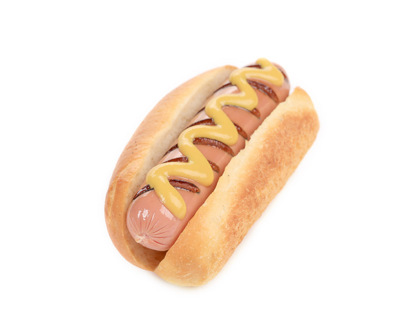 Hotdog with mustard - Fotó, kép