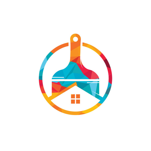 Modèle de conception de logo vectoriel de peinture maison créative. Immobilier et pictogramme symbole ou icône. - Vecteur, image
