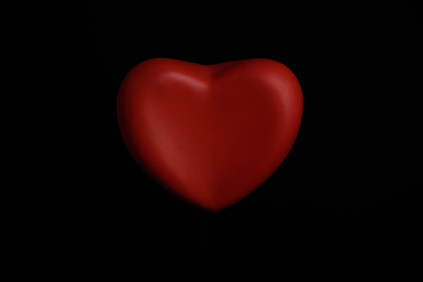 corazon de amor en fabrico negro. Amor Puro  - Фото, изображение
