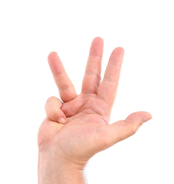 Four fingers man's hand - Foto, imagen