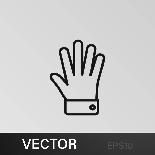 Hände frei, hoch, Symbole umreißen. Kann für Web, Logo, mobile App, UI UX auf weißem Hintergrund verwendet werden - Vektor, Bild
