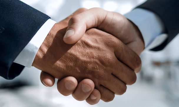Close-up of business people handshaking - Photo, image