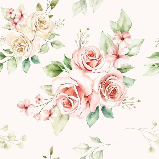 Patrón sin costura floral de arreglos florales - Vector, imagen