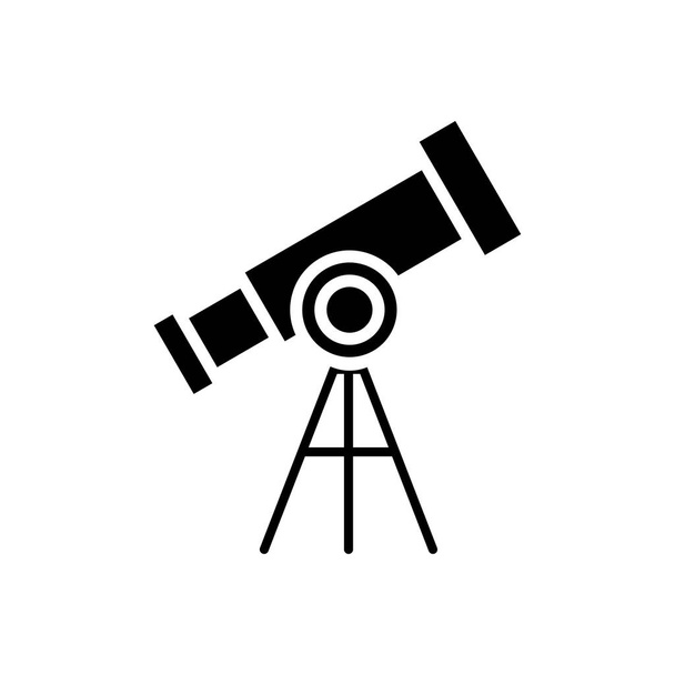 icono del glifo del telescopio. símbolo de educación. diseño simple editable. diseño vector ilustración - Vector, Imagen