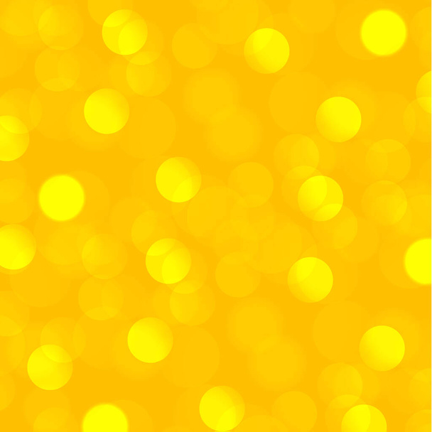Yellow abstract blurred background with bokeh effect - illustration - Vector, Image