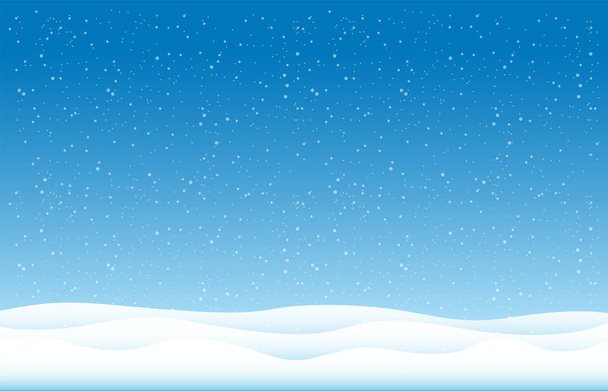 Снежинки и зимний фон, рождественские плакаты, Зимний пейзаж, векторный дизайн - Вектор,изображение