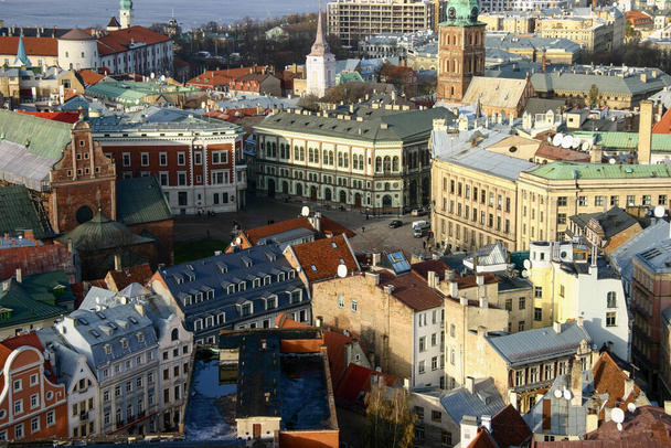 Dome Square in Riga Old Town, Latvia - Fotografie, Obrázek