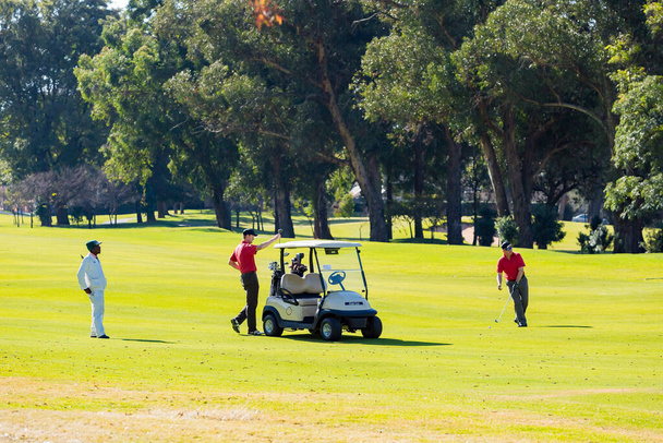Johannesburg, South Africa - June 15, 2018: Amateur golfers playing a round of golf as a recreational pursuit - Fotografie, Obrázek