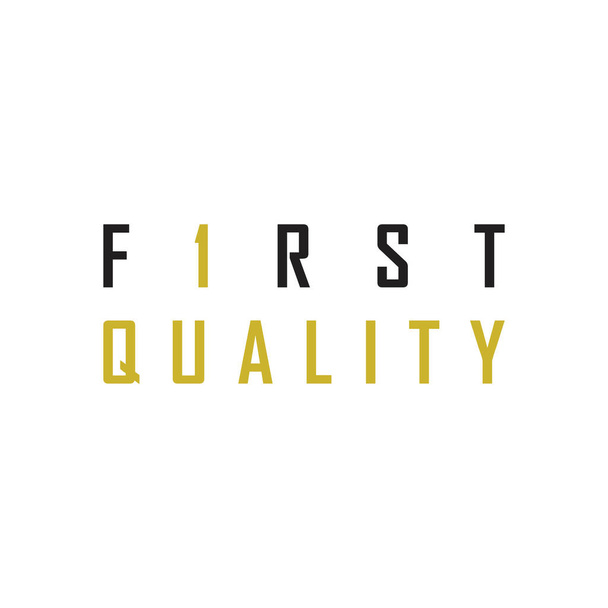Logotipo de calidad F1RST, primer vector de diseño de logotipo de calidad - Vector, Imagen